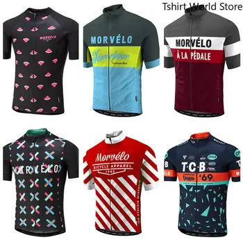 NOVO 2022 Verão Morvelo Ciclismo Jersey camiseta masculina manga curta MTB MX camisa de ciclismo Bicicleta, bicicleta, roupas, Roupas de Ciclismo Ropa