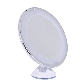 10X de Ampliação de maquilhagem Espelho de Maquilhagem Natural e Com Led Branco, Giro de 360 Graus de Rotação E Fecho de Sucção