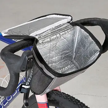 40%HOT6L Moto Saco do Punho da Preservação do Calor Impermeável Fecho de Fita de Fixação Reflexiva Multifunções Bolsa de Guidão de Bicicleta Supp
