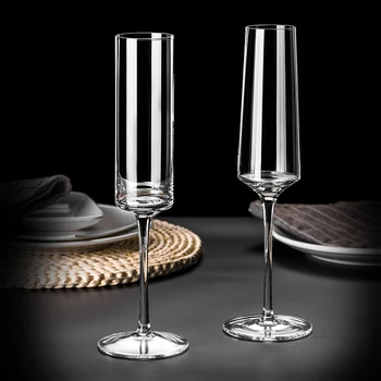 Crystal champagne óculos Cálice de vidro copa do Conjunto copo copos de vinho tinto copo de Bar Hotel festa de casamento Copos de acessórios