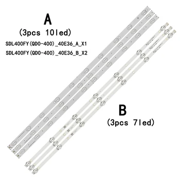 A Retroiluminação LED faixa de 7 a lâmpada do MS-L1717 YAL13-00730300-18 40E2 Para 40L3750VM 40L4750A 40L48504B SDL400FY(QD0-C07)(03) V400HJ6-PE1