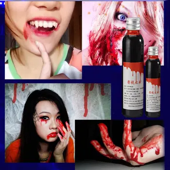 Ultra-Realista Sangue Falso Não Pegajosa Halloween Filme Cosplay Complicado Adereços Halloween assustador plasma adereços