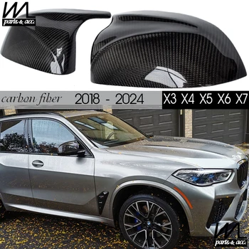 G05 Espelho de Cobre, Real Fibra de Carbono Retrovisor exterior Eléctrico Caps para 2018 - 2024 BMW X3 G01 X4 G02 X5 G05 X6 G06 G07 X7