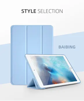 Para Apple iPad mini 6 5 4 3 2 1 serviço de Despertar/Dormir Smart Cover Tablet Proteção Suave Dobrável Caso Simples de Cor Sólida Anti-Slip do Zero