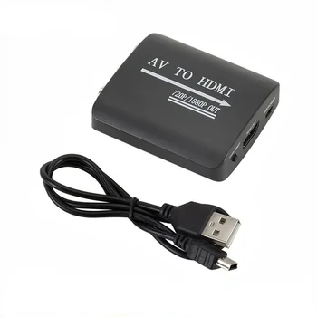 AV HDMI-Conversor de Alta Qualidade HD 1080P Mini RCA CVBS HDMI Para AV Áudio de Vídeo, Conversor Adaptador Para TV, PS3, PS4 PC DVD do Xbox
