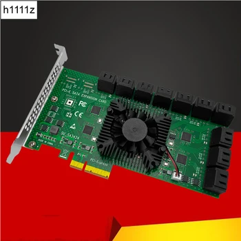 Chi Mineração PCIe SATA Placa de 20 portas SATA de 6Gbps Adaptador PCI-E o Apoio de 10 SATA3.0 Dispositivo integrado Conversor Adaptador Para PC Desktop