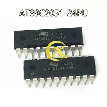 Único chip microcontrolador at89c2051-24pu dip-20, chip único microcomputador de 8 bits, 2K, byte, flash, produto, 2 conjuntos de