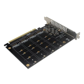 PCIE Para NVME 4 Bay M2 M Tipo de Chave de SSD Para PCIE16X Cartão de Expansão de Placa de Carro