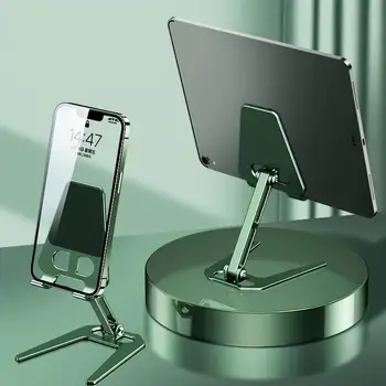 Metal Suporte para Tablet do Telefone Móvel de Suporte Dobrável Ergonômico Ângulos Ajustável antiderrapante Suporte de Mesa para celulares tablets