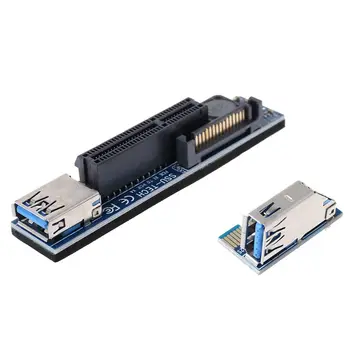 Adicione No Cartão PCI Express USB 3.0 Adaptador de Arrecadação de Extender PCIE Riser Card USB 3.0 PCI-E SATA, PCI-E Riser PCI Express X1 a X4, Slot de