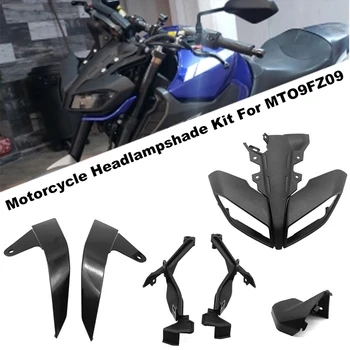 7Pc Motocicleta Headlampshade Kit de Frente a Cabeça de Capuz Superior do Nariz Carenagem do Farol Titular Tampa Pintada Para a Yamaha MT09FZ09