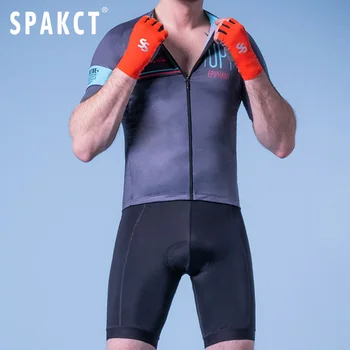 SPAKCT Homens Primavera-Verão Jersey Ciclismo Mountain Bike Camisa de Bicicleta de Manga Curta Maillot Roupas de Equipamentos Respirável