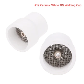 12#&16# Cerâmica Branca Bico de Alumina Copo Para o WP9/20/17/18/26 Tocha de Soldagem Tig Copa