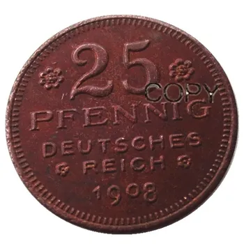 ALEMANHA (Império) 25 Pfennig 1908 - Cobre - PADRÃO de cópia de moeda