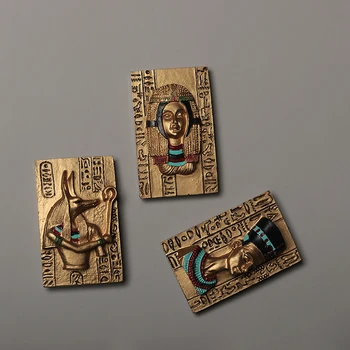 Egito Anubis Mito Rainha Ímã de Geladeira Lembrança Pirâmide do Faraó Rainha Ímã em Frigoríficos Decoração Home Acessórios