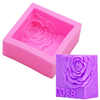 3D Flor de Rosa de Silicone Sabão Molde DIY feito a mão Molde para Fazer a Vela a Argila do Polímero Moldes de Artesanato Formas