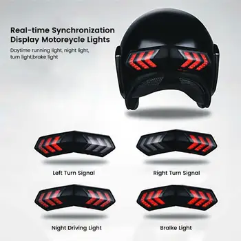 Dropshipping!! Capacete Recarregável Luz do Brilho Alto de um Capacete de motociclista Impermeável Noite de Luz de Segurança para Moto