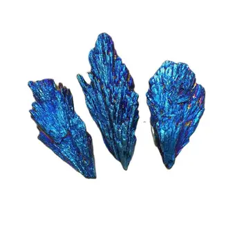 Natural de quartzo os cristais de cura pedras black tourmaline titanium aura azul cianita áspero importador para venda