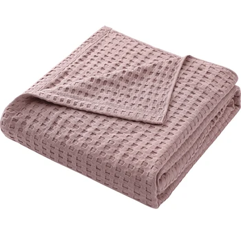 Premium Cobertor Queen Size, Macio, Leve e Respirável Waffle Weave Cobertor para a Decoração Home Macio e Leve para Toda a Temporada