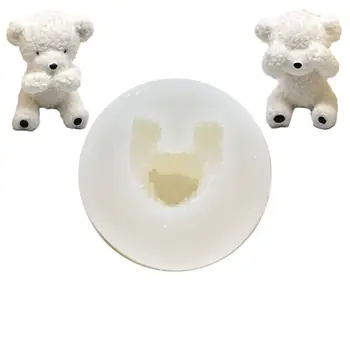 Bonito 3D Urso de Silicone Sabão Molde Fondant de Decoração do Bolo de Ferramentas de Sugarcraft Cozimento