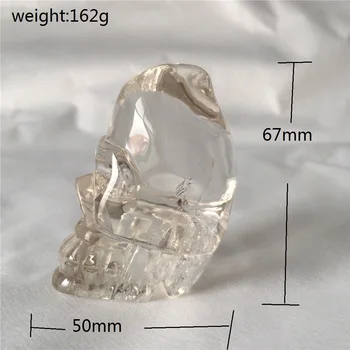 Natural Crânio de Quartzo, Pedras de Cristal de Casamento Decoração da Casa Chakras Tratamento de Halloween Presente DIY Reiki Crânios