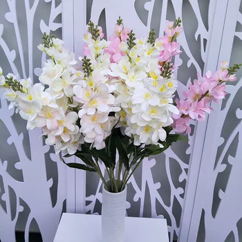 3pcs/monte Simulação Jacinto flores plantas artificiais Delphinium plantas ornamentais sala de estar decoração de casamento falso flor