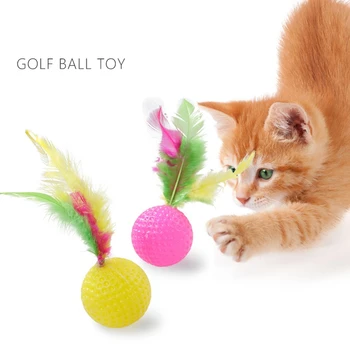 Gato Com Penas Ambiental Quebra-Cabeça Molar Som De Golfe Brinquedo De Gato Engraçado Gato De Brinquedo