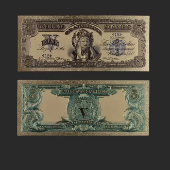 Mundo de Dinheiro Falso 1899 Anos de Ouro de Notas EUA 5 Dólares de Folha de Ouro das Notas de projeto de lei Americana de Design