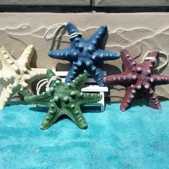 13cm de Resina Estrela-do-mar Figuras Ccean Hexagonal de Simulação de Estrela-do-mar Casa, Tanque de Peixes Decoração de Tiro Adereços Definição de DIY Artesanato