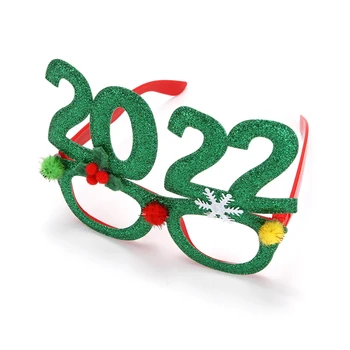 Decorações de natal 2022 Óculos Adereços Vestido de Festa Até de Enfeites para Decoração de Ano Novo, Presentes para as Crianças de Santa Xmas Óculos