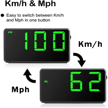 A grande Tela de GPS Velocímetro Digital Velocidade do Carro de Exibição de excesso de Sistema de Alarme Universal Para Motocicleta, Bicicleta Caminhão Carro