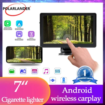 Portátil sem Fio Estéreo do Carro de Exibição de marcha à ré de Vídeo Android Auto Multimédia AUX Carplay Ecrã Táctil de 7 Polegadas Bluetooth5.0