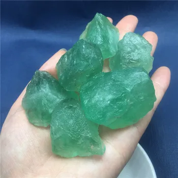 100g Natural de Cristal Verde flúor Caiu de Pedra de Rocha Quartzo Áspero Minerais Amostra de pedra preciosa Reiki Chakra Decoração presente