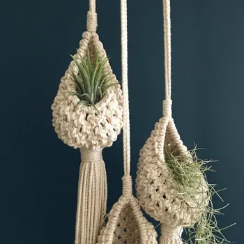 Nórdicos, tapeçaria, tecidos à mão boêmio tapeçaria tapeçaria saco de rede de ar abacaxi cesta de flores ins vento tapeçaria decorações