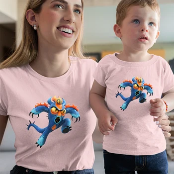 Disney Nova T-Shirt Big Hero 6 Fred Requintado Impressão Gráfica Camiseta Da Moda Mãe E Filha Criativo Amigos Solta Família Tshirts