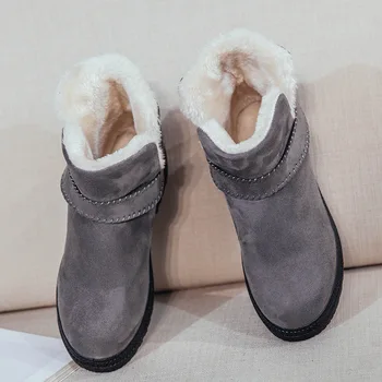 Mulheres Botas Tamanho Plus 2021 Botas de Neve para as Mulheres Sapatos de Inverno Inverno de Inicialização do Tornozelo Botas Mujer Quente Luxuoso Palmilha Sapatos de Mulher 35-44