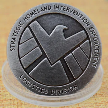 Militares Dos Estados Unidos Medalha S. H. I. E. L. D. Emblema De Metal Moeda Comemorativa De Artesanato Colecionáveis Decoração Home Desafio Moeda