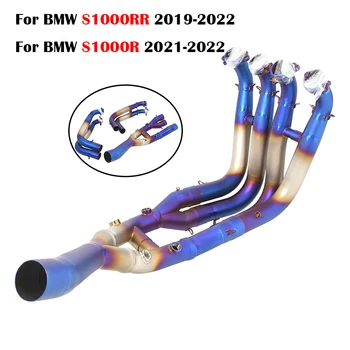 Modificado de Exaustão da Motocicleta Cabeçalho de Ligação de Tubos de Aço Inoxidável Deslizamento Silencioso Para a BMW S1000RR 2019-2022 S1000R 2021-2022