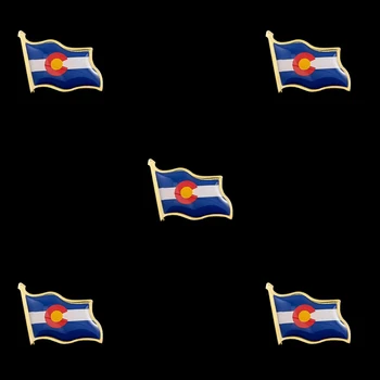 5PCS Estado de Colorado, EUA Esmalte Pin Crachás Personalizados Broches Saco de Roupas pins de Lapela Presente da Jóia