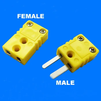 10set termopar tipo K sensor de temperatura conector Feminino + Masculino soquete do conector rápido