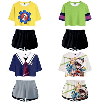 Anime de SK8 o Infinito Camiseta, Shorts de Trajes Cosplay da MIYA de Manga Curta T-shirt Shorts Esporte Ternos WomenTees Execução de Conjuntos de Meninas