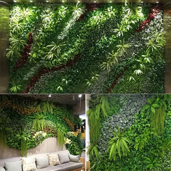 40x60cm 3D oferta especial artificial verde planta do painel de parede de plástico ao ar livre gramado tapete decoração de casamento fundo partido de vanguarda