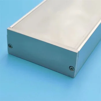 1m/pcs Anodizado Quadrado de Alumínio do DIODO canal de perfil com leitoso difusor e tampas de