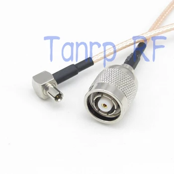 10pcs 6in RP-TNC macho plug para TS9 masculino ângulo direito de RF conector do adaptador de 15CM de Antena coaxial cabo de RG316 cabo de extensão