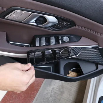 Para o BMW Série 3 G20 2020 ABS Cromado Vidro da Porta do Elevador Botão do Interruptor de quadros Decorativos, Adesivos de Acessórios de Modificação de Carro