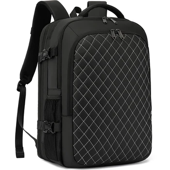 POSO 39L Grande Capacidade de Mens Expansível Mochilas de Carregamento USB de 17 polegadas Laptop Sacos Impermeáveis Extensible Business Travel Bag