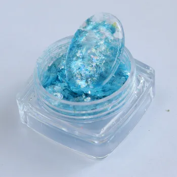 1 Pote de Unhas de Glitter Polarizada em Pó Fantasia de Alto Brilho de Opala em Pó Ultra-fino Cristal de Gelo na Nuvem Brocade Pó Fluorescente Tr#91