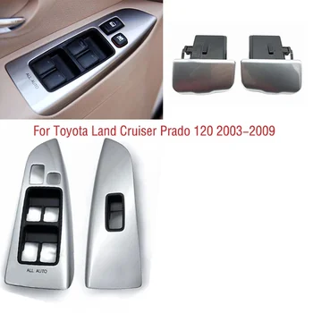 Interruptor do painel Moldura de Painel Para 120 LC120 2003-2009 Carro Prata Interruptor de Controlo de Moldura de Painel Para Toyota Land Cruiser Prado