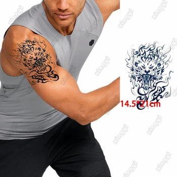 Impermeável da Etiqueta Temporária Tatuagem Totem Rei Dragão Tatto Bússola asas de Anjo Corpo Arte Falso Manga do Braço Tatuagens para Mulheres, Homens