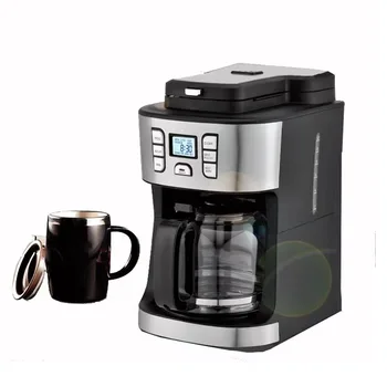 2 EM 1 Máquina de café Expresso italiano, Máquina de Café Com Moinho de Café 950W 220V 15 Copos Semi Automática, máquina de Café Eléctrica de Gotejamento